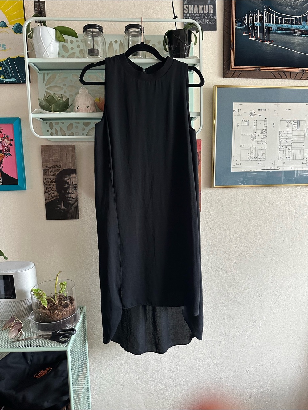 RACHEL Rachel Roy Black Sleeveless High-Low Dress
